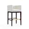 Manhattan Comfort Kingsley Barstool in Ivory and Dark Walnut BS012-IV - alternate 1